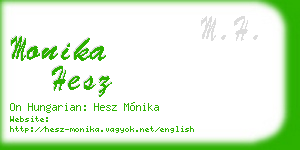 monika hesz business card